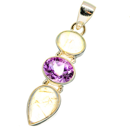 Rainbow Moonstone Pendants handcrafted by Ana Silver Co - PD13867