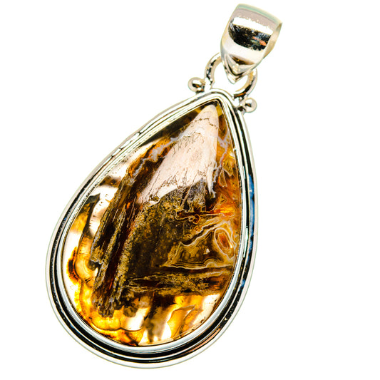 Turkish Tube Agate Pendants handcrafted by Ana Silver Co - PD13879