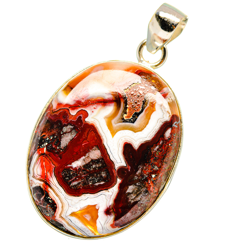 Crazy Lace Agate Pendants handcrafted by Ana Silver Co - PD13880
