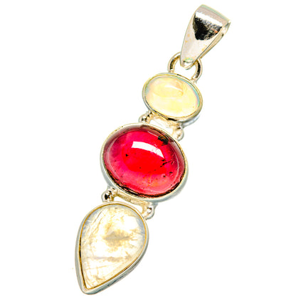 Rainbow Moonstone Pendants handcrafted by Ana Silver Co - PD13891