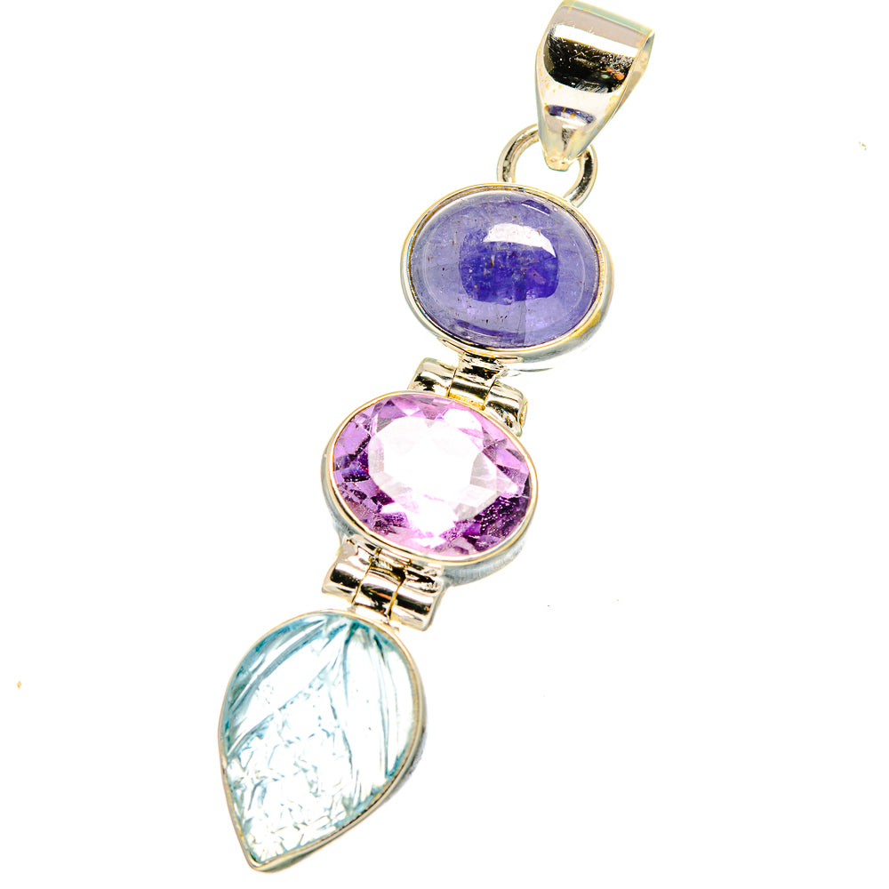 Aquamarine Pendants handcrafted by Ana Silver Co - PD13913