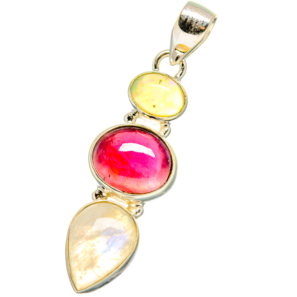 Rainbow Moonstone Pendants handcrafted by Ana Silver Co - PD13917