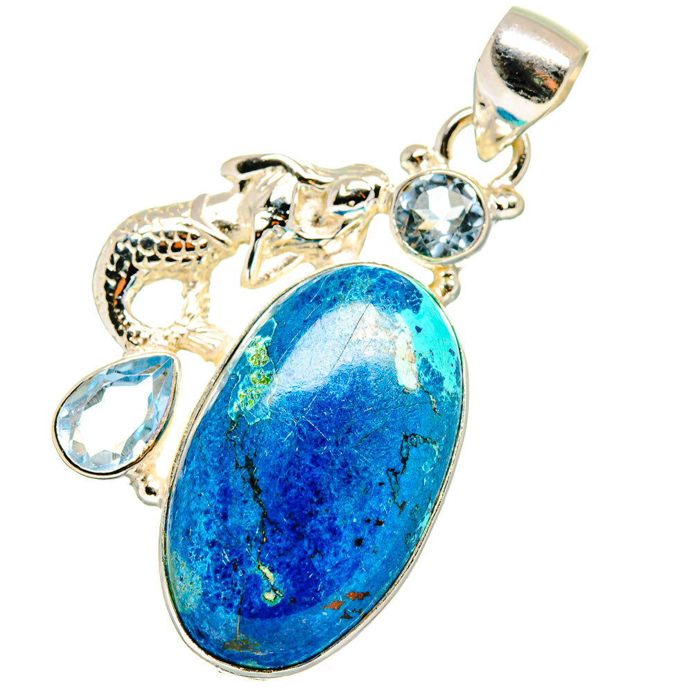 Chrysocolla Pendants handcrafted by Ana Silver Co - PD13920