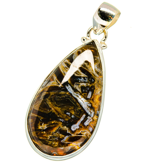 Turkish Tube Agate Pendants handcrafted by Ana Silver Co - PD13946