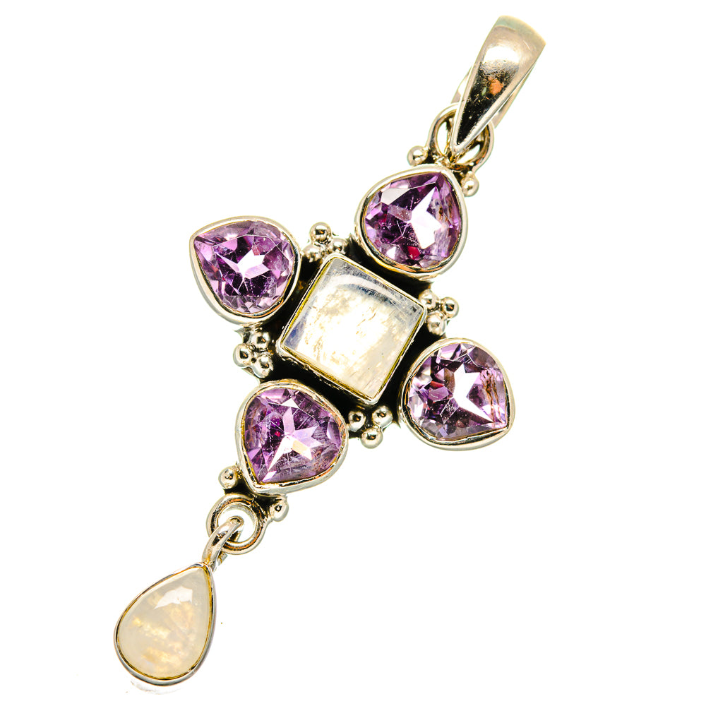 Rainbow Moonstone Pendants handcrafted by Ana Silver Co - PD13955