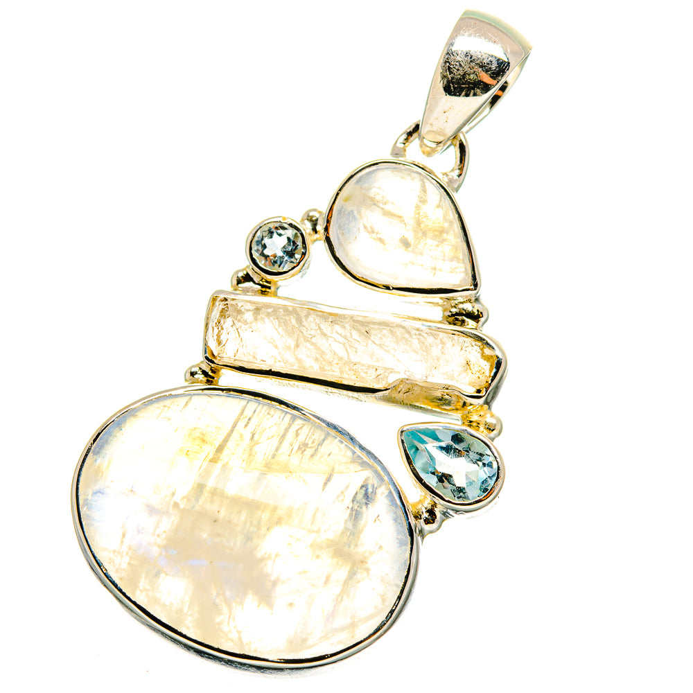 Rainbow Moonstone Pendants handcrafted by Ana Silver Co - PD13959