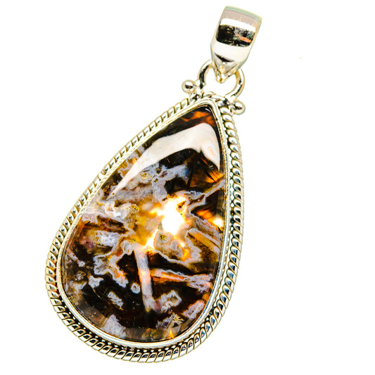 Turkish Tube Agate Pendants handcrafted by Ana Silver Co - PD13963