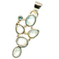 Aquamarine, Blue Topaz Pendants handcrafted by Ana Silver Co - PD13968