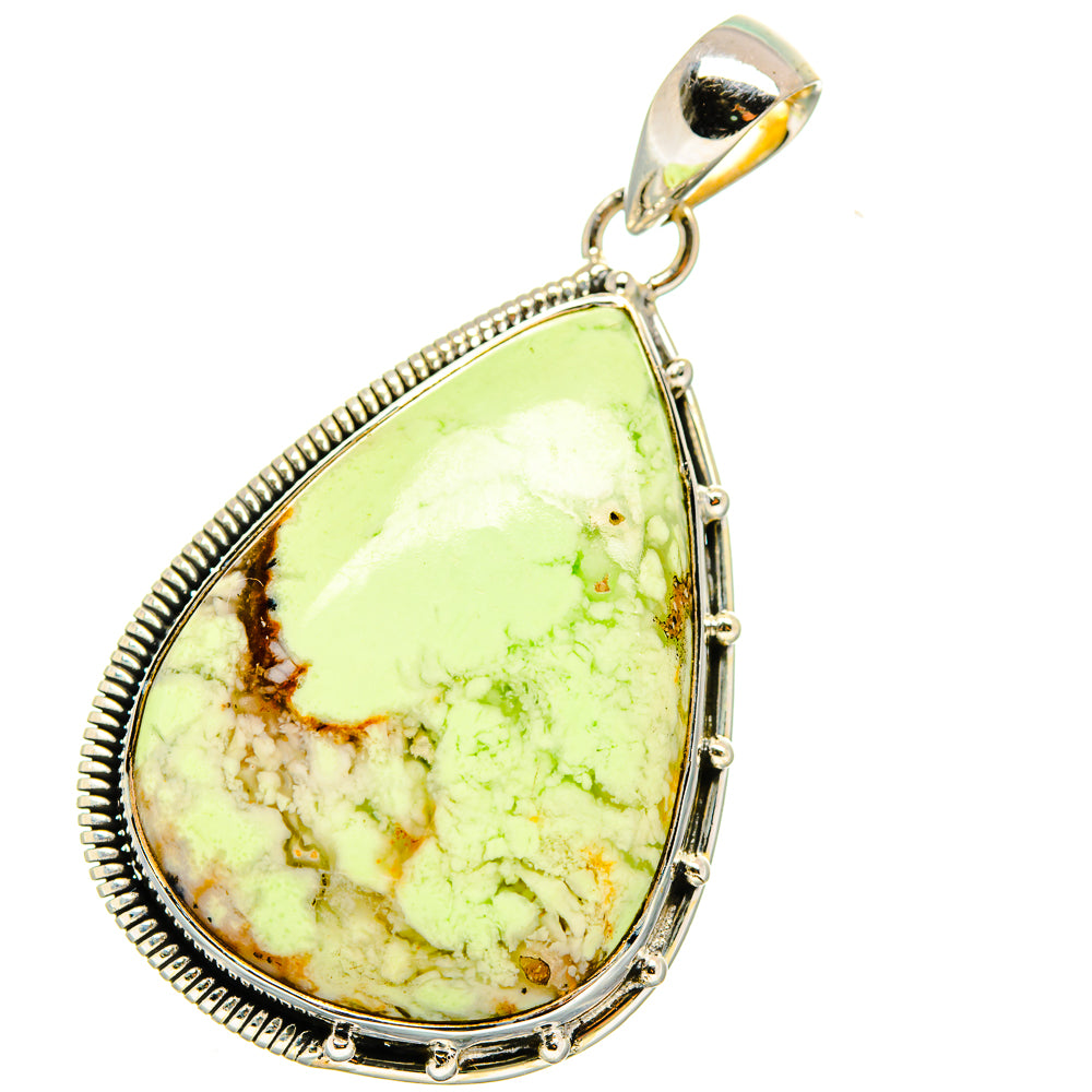 Lemon Chrysoprase Pendants handcrafted by Ana Silver Co - PD13985