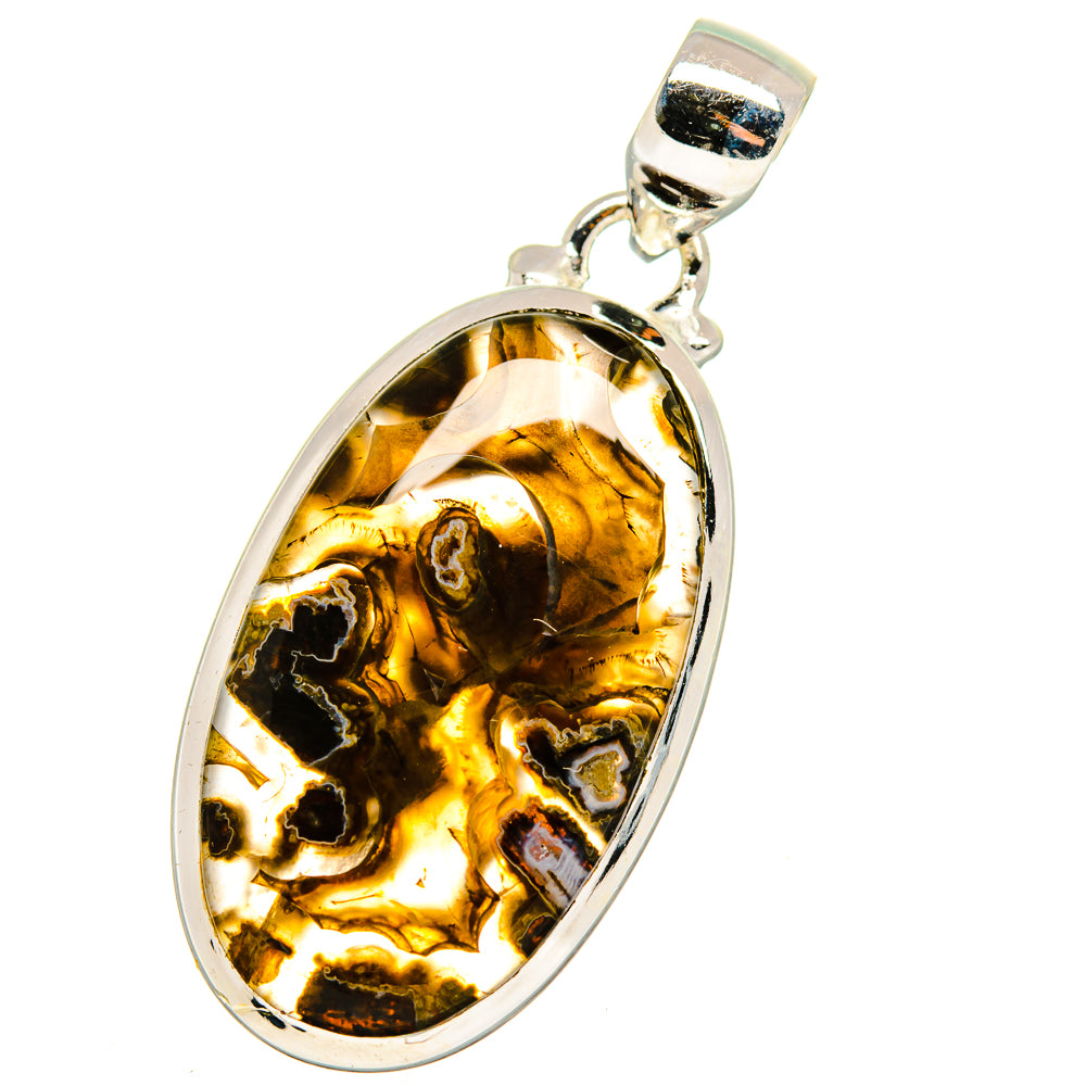 Turkish Tube Agate Pendants handcrafted by Ana Silver Co - PD13996