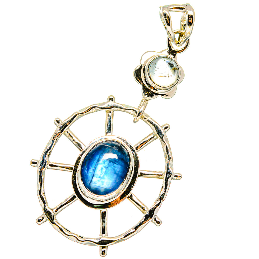 Kyanite, Aquamarine Pendants handcrafted by Ana Silver Co - PD14010