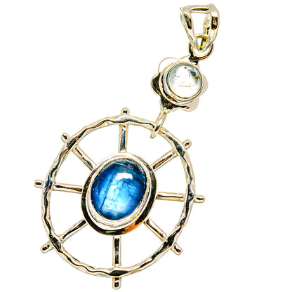 Kyanite, Aquamarine Pendants handcrafted by Ana Silver Co - PD14010