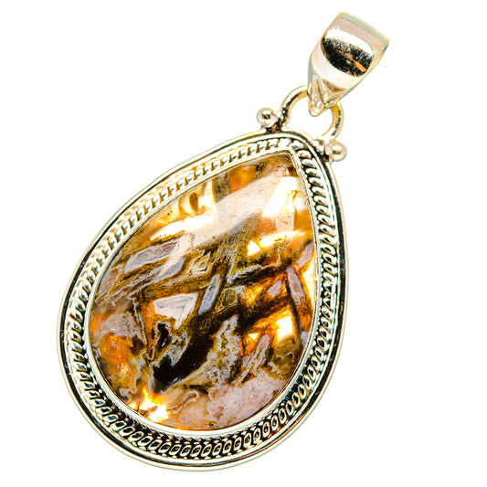 Turkish Tube Agate Pendants handcrafted by Ana Silver Co - PD14014