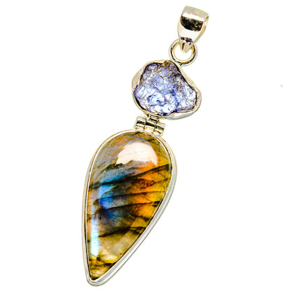 Labradorite, Tanzanite Pendants handcrafted by Ana Silver Co - PD14023