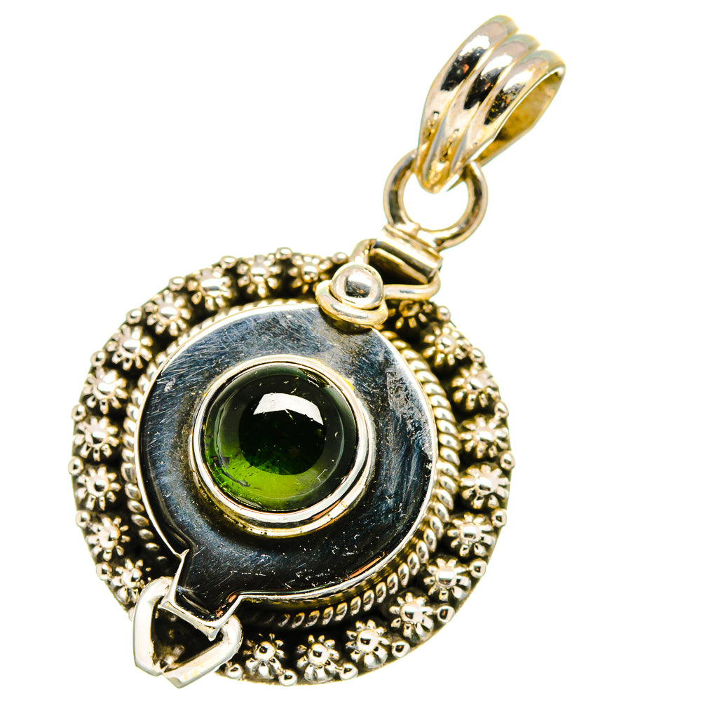 Green Tourmaline Pendants handcrafted by Ana Silver Co - PD14032
