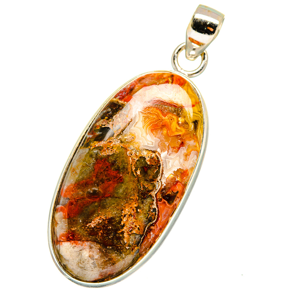 Crazy Lace Agate Pendants handcrafted by Ana Silver Co - PD14046