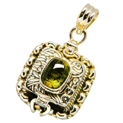 Green Tourmaline Pendants handcrafted by Ana Silver Co - PD14074