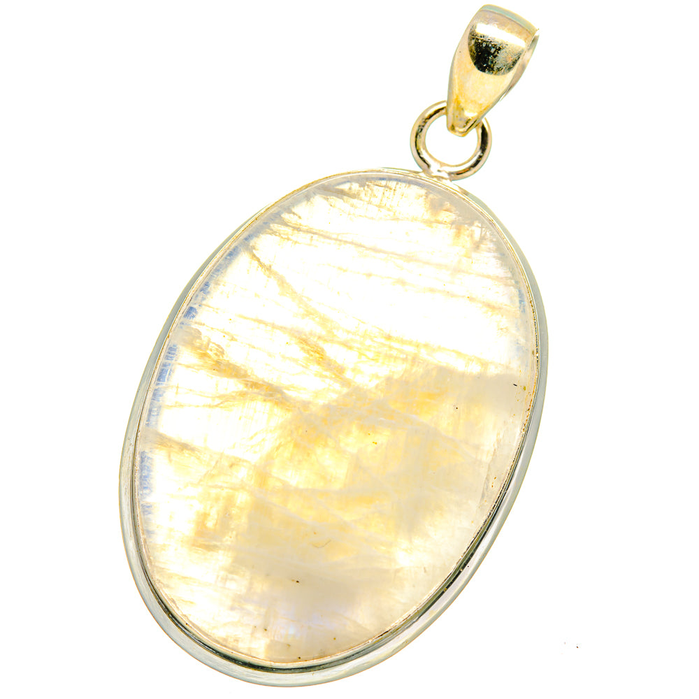 Rainbow Moonstone Pendants handcrafted by Ana Silver Co - PD14080