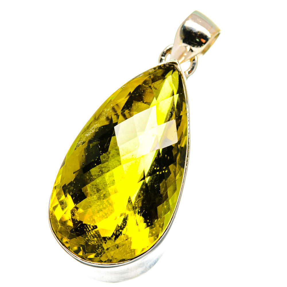 Olive Quartz Pendants handcrafted by Ana Silver Co - PD14085