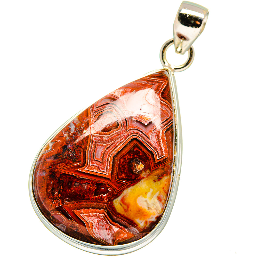 Crazy Lace Agate Pendants handcrafted by Ana Silver Co - PD14098