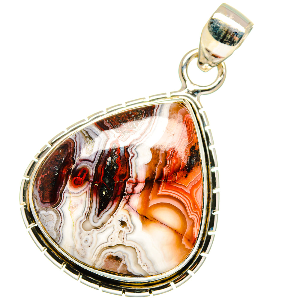 Crazy Lace Agate Pendants handcrafted by Ana Silver Co - PD14103