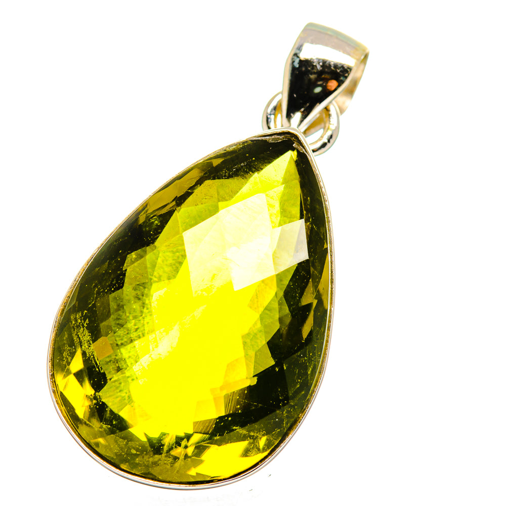 Olive Quartz Pendants handcrafted by Ana Silver Co - PD14106