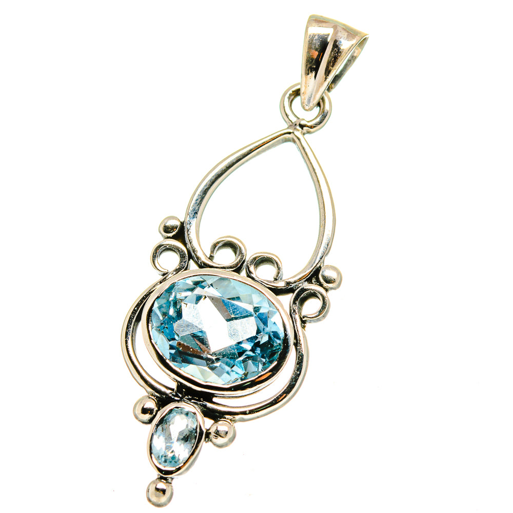 Blue Topaz Pendants handcrafted by Ana Silver Co - PD14108