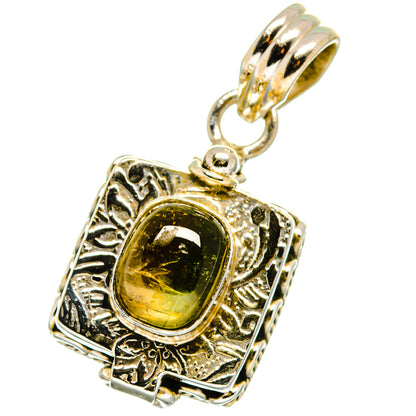 Green Tourmaline Pendants handcrafted by Ana Silver Co - PD14148