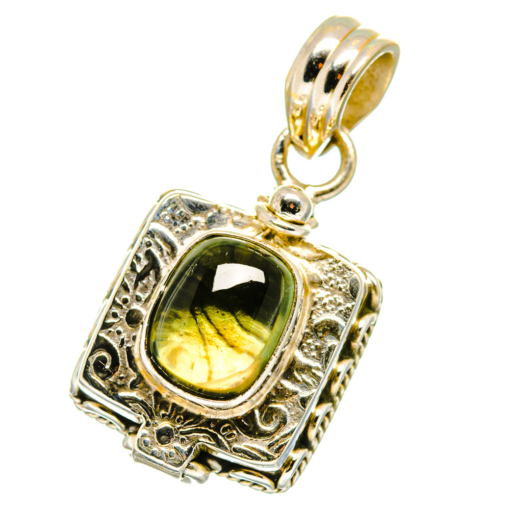 Green Tourmaline Pendants handcrafted by Ana Silver Co - PD14164