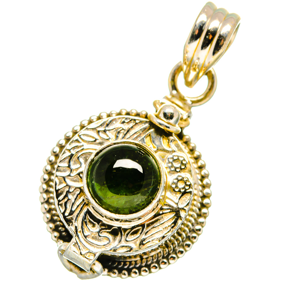 Green Tourmaline Pendants handcrafted by Ana Silver Co - PD14174