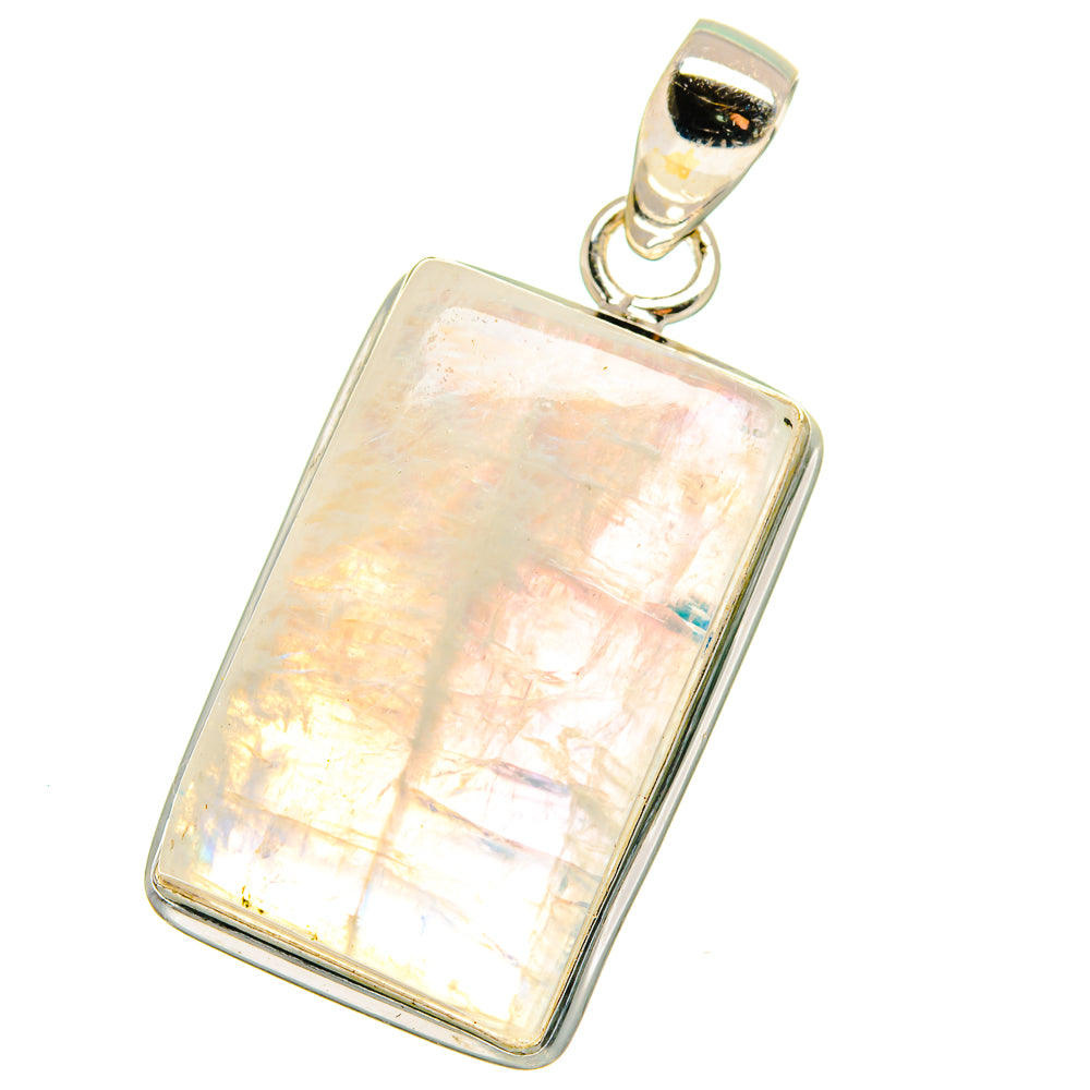Rainbow Moonstone Pendants handcrafted by Ana Silver Co - PD14189