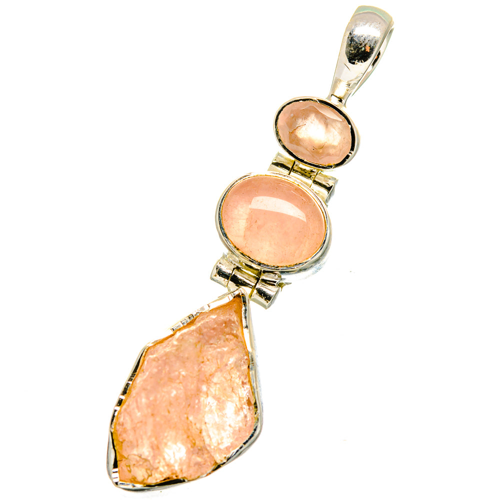 Rose Quartz Pendants handcrafted by Ana Silver Co - PD14198