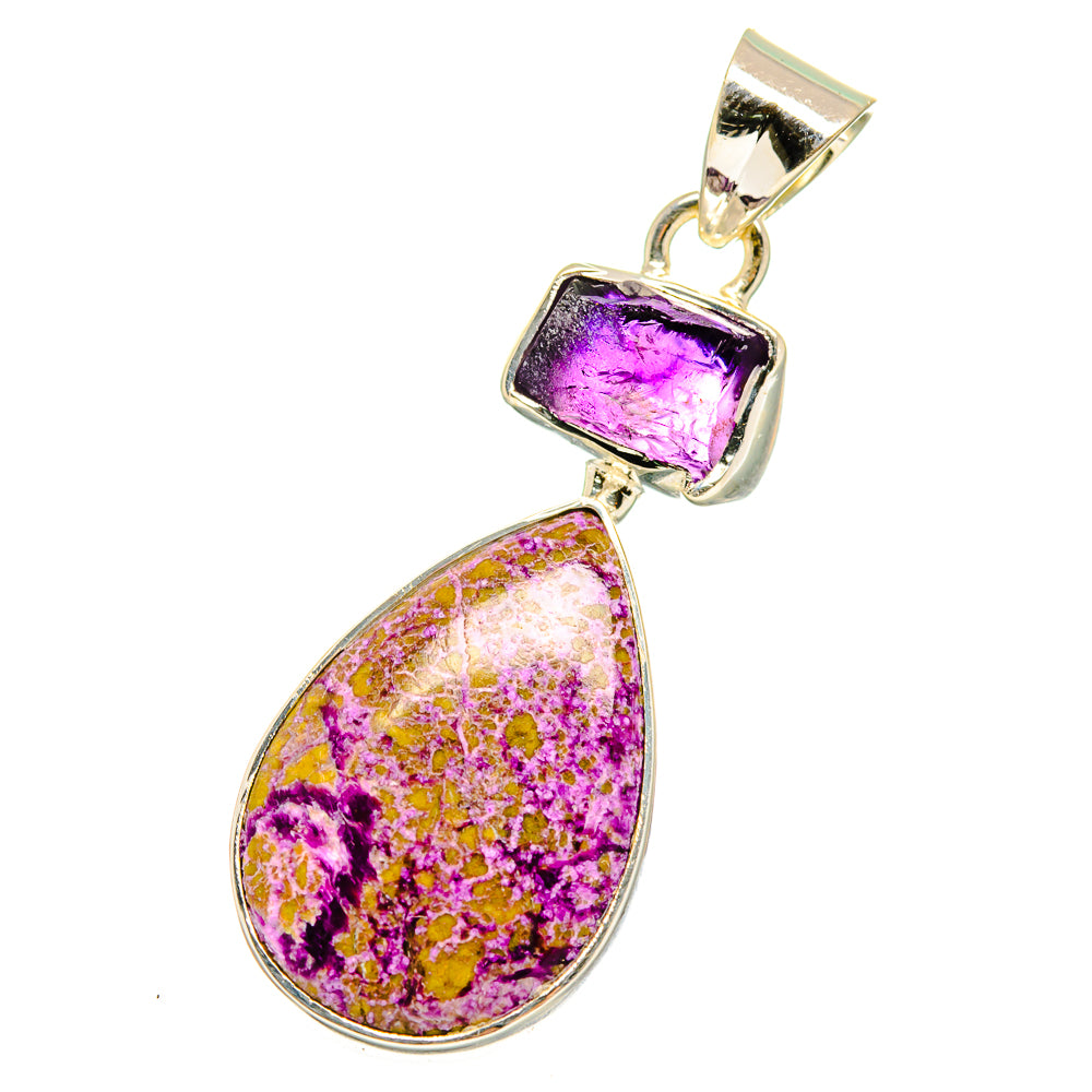 Stichtite, Amethyst Pendants handcrafted by Ana Silver Co - PD14212