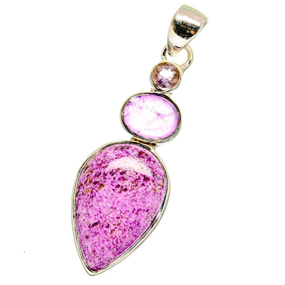 Stichtite, Amethyst Pendants handcrafted by Ana Silver Co - PD14214