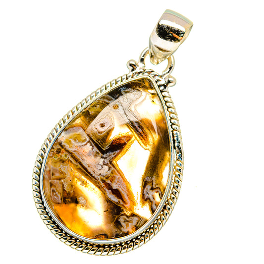 Turkish Tube Agate Pendants handcrafted by Ana Silver Co - PD14239
