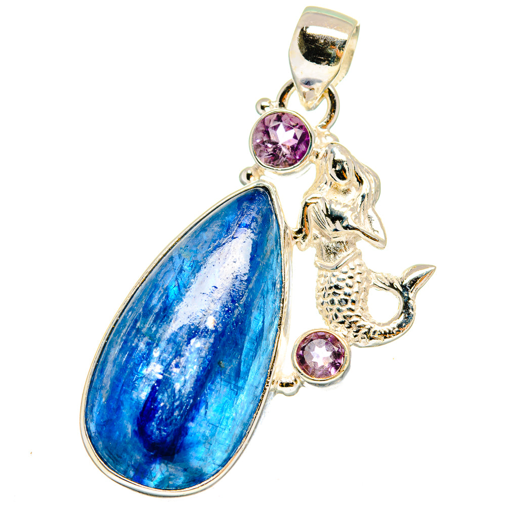 Kyanite, Amethyst Pendants handcrafted by Ana Silver Co - PD14244