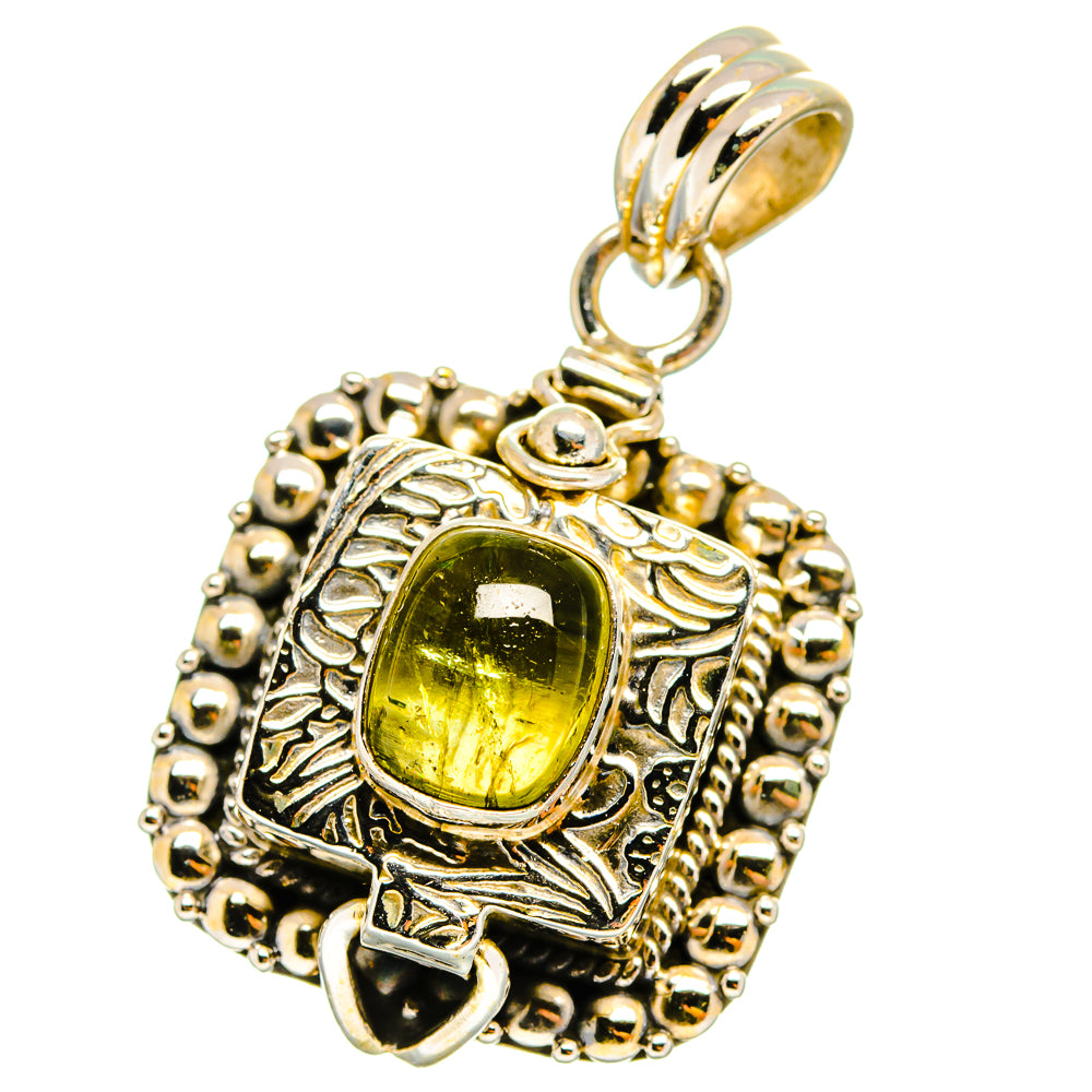 Peridot, Green Tourmaline Pendants handcrafted by Ana Silver Co - PD14246