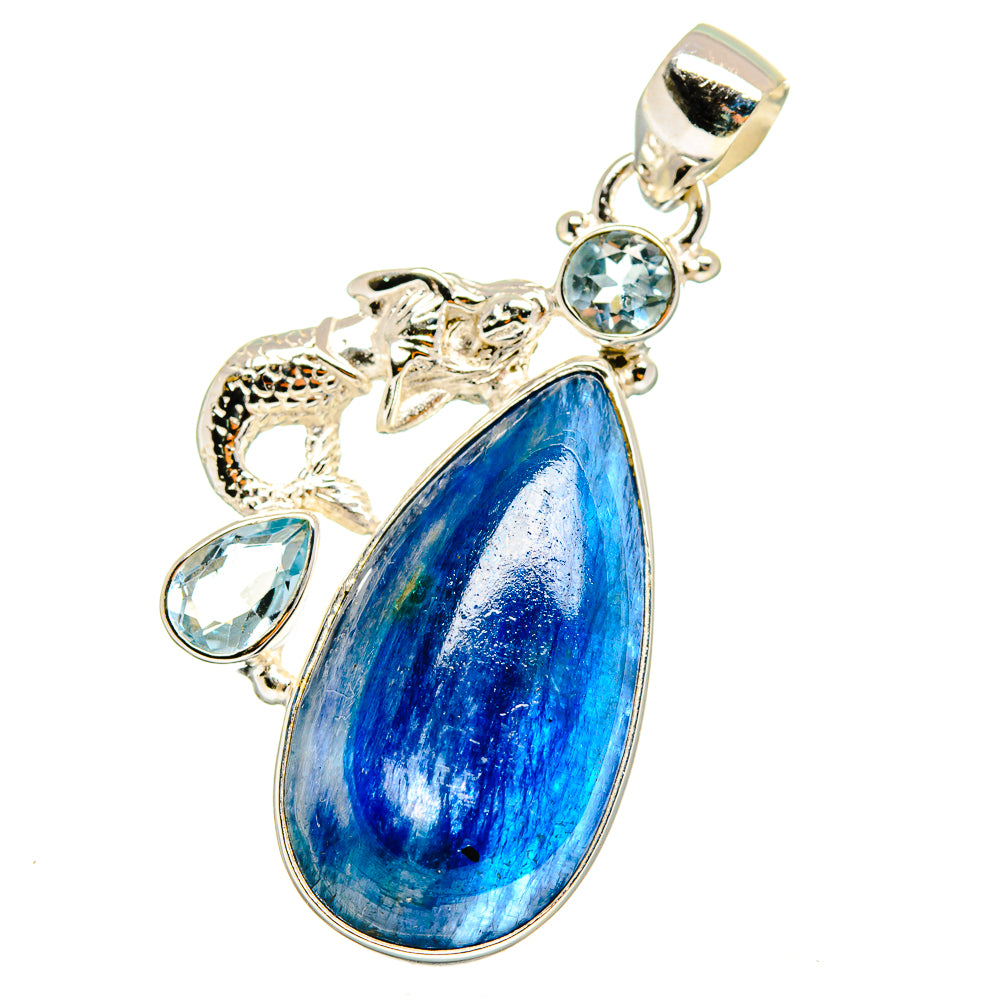 Kyanite, Blue Topaz Pendants handcrafted by Ana Silver Co - PD14262