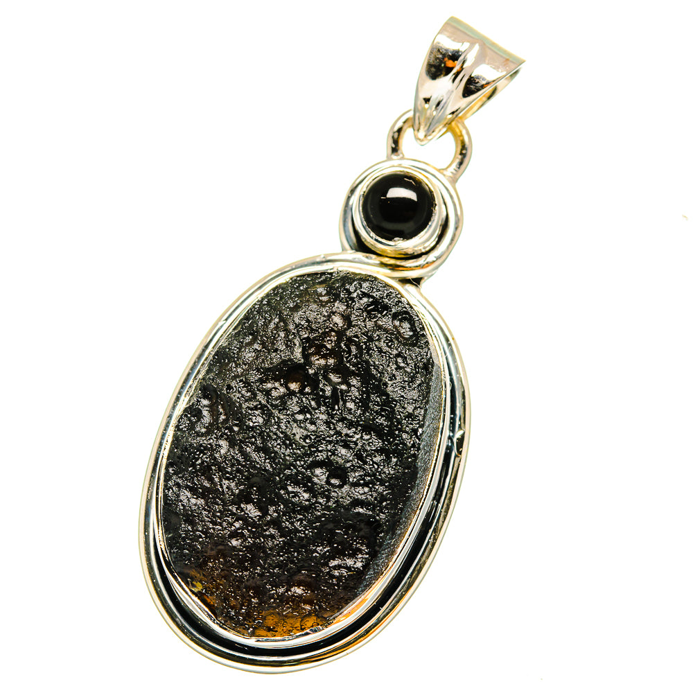 Tektite, Black Onyx Pendants handcrafted by Ana Silver Co - PD14263