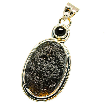 Tektite, Black Onyx Pendants handcrafted by Ana Silver Co - PD14263