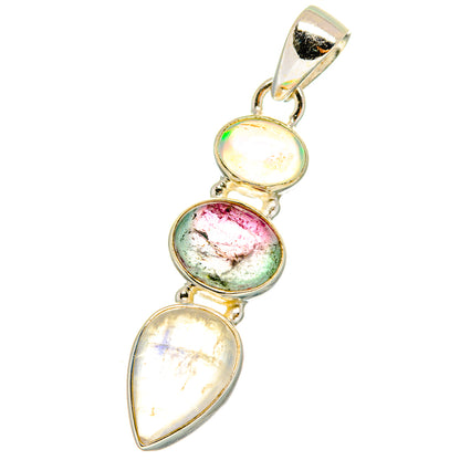 Rainbow Moonstone Pendants handcrafted by Ana Silver Co - PD14272