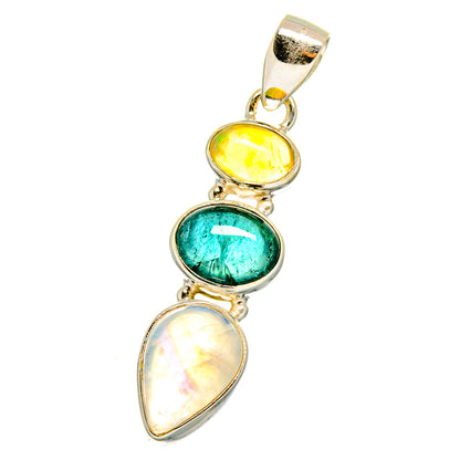 Rainbow Moonstone Pendants handcrafted by Ana Silver Co - PD14273