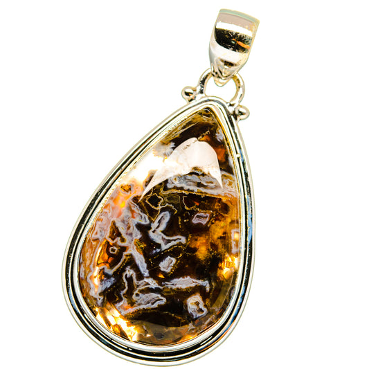 Turkish Tube Agate Pendants handcrafted by Ana Silver Co - PD14278