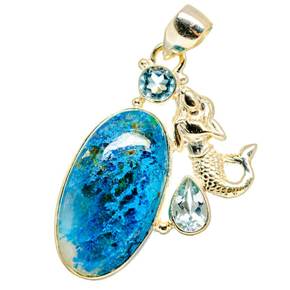 Chrysocolla Pendants handcrafted by Ana Silver Co - PD14279