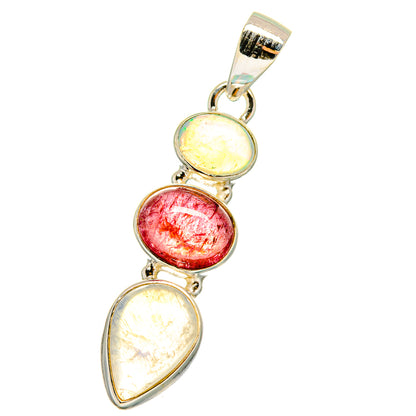 Rainbow Moonstone Pendants handcrafted by Ana Silver Co - PD14282