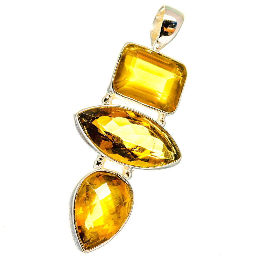 Mandarin Citrine Pendants handcrafted by Ana Silver Co - PD14290