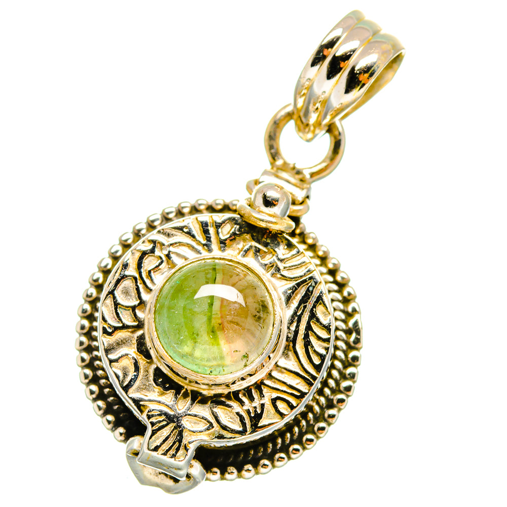 Green Tourmaline Pendants handcrafted by Ana Silver Co - PD14297