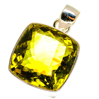 Olive Quartz Pendants handcrafted by Ana Silver Co - PD14300