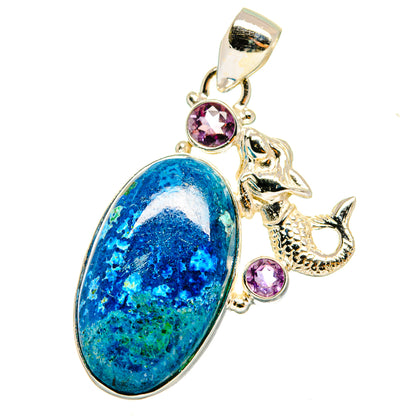 Chrysocolla Pendants handcrafted by Ana Silver Co - PD14302