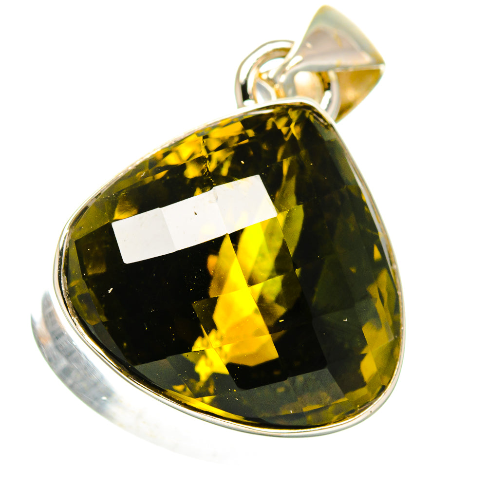 Olive Quartz Pendants handcrafted by Ana Silver Co - PD14306